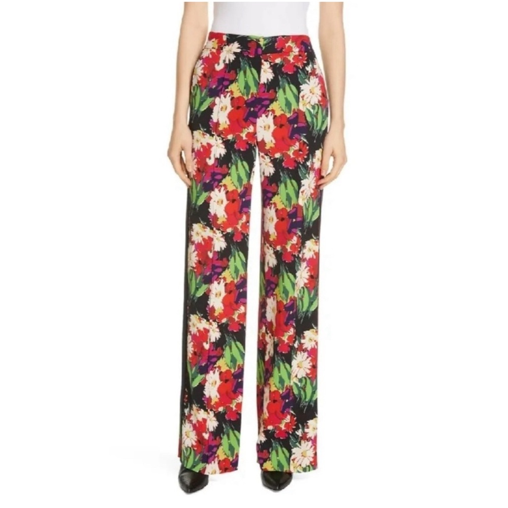 Veronica Beard Floral Wide Leg Pants - Multicolor